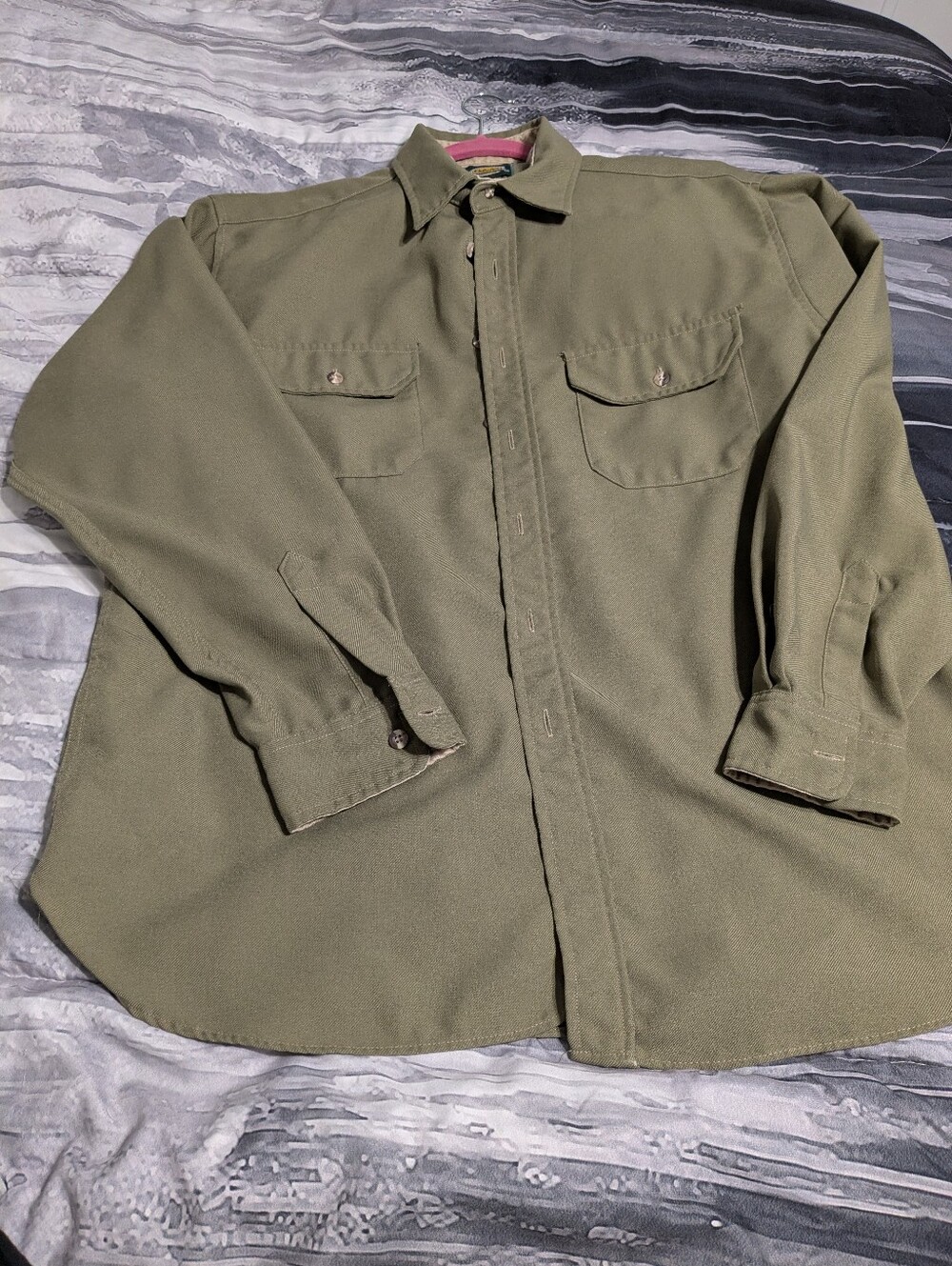 Cabela's Olive Green Military Field Shirt